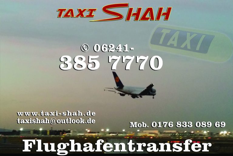 Flughafentransfer Worms-Frankfurt ab 110€ |Taxipreise|Taxikosten